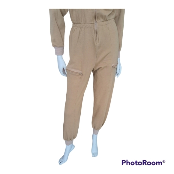 Modes 10 fashions vintage jumpsuit one piece made in Canada Tan cotton size Med - Picture 3 of 16